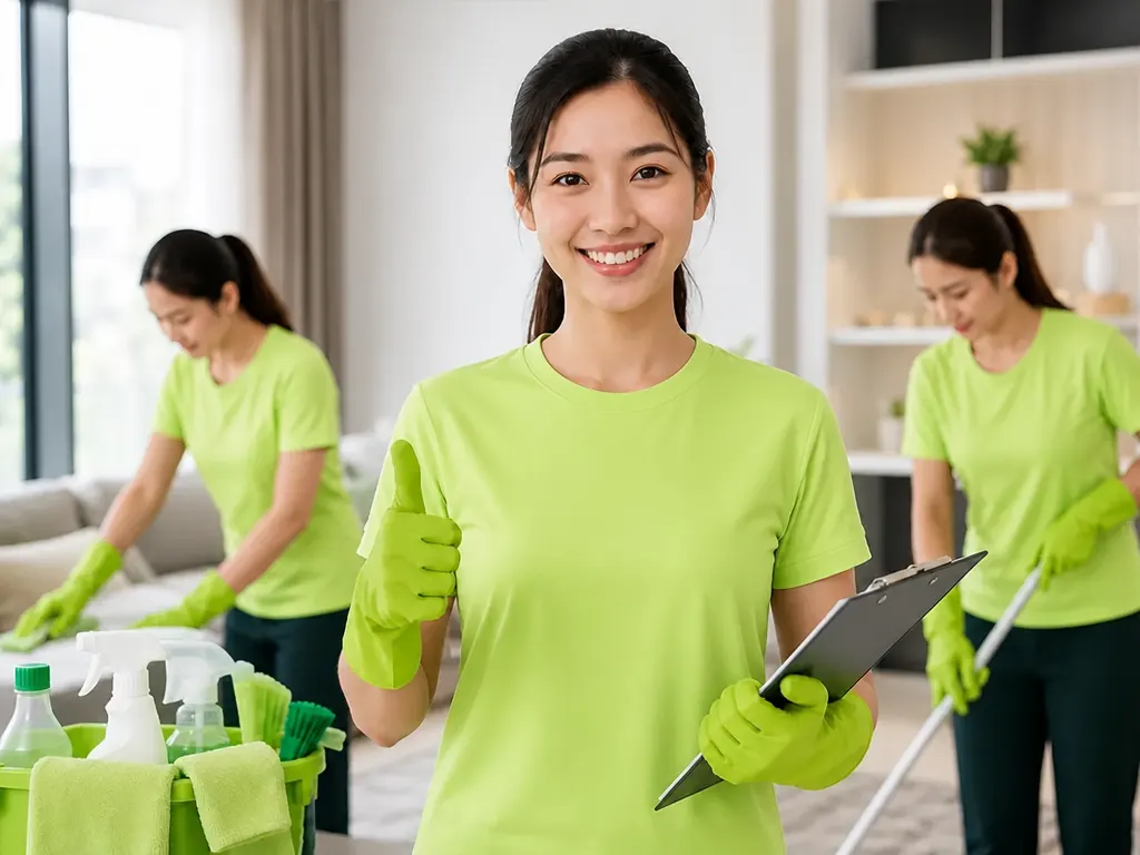 trained cleaning team